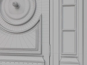 entrance classic door 16 3D Model