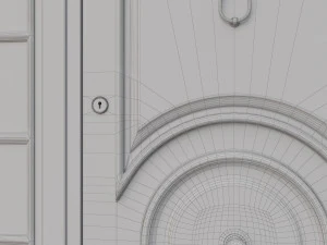 entrance classic door 16 3D Model