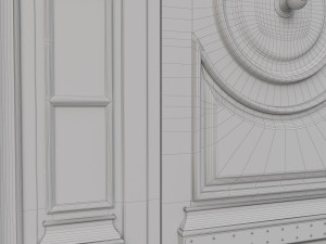 entrance classic door 16 3D Модель