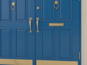 entrance classic door 18 3D Model