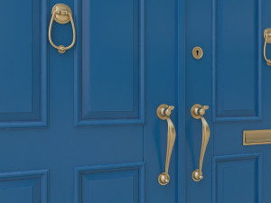 entrance classic door 18 3D Model
