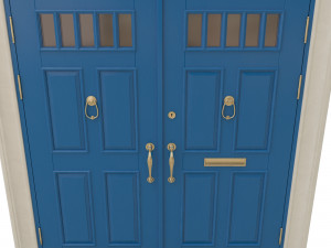 entrance classic door 18 3D Model
