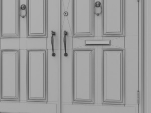 entrance classic door 18 3D Model