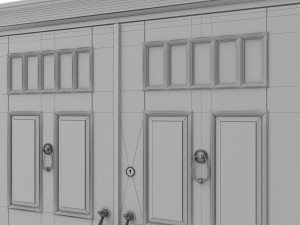 entrance classic door 18 3D Model