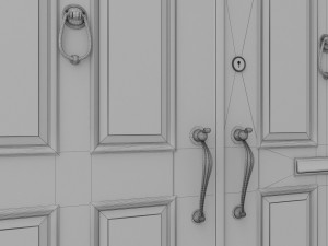 entrance classic door 18 3D Model