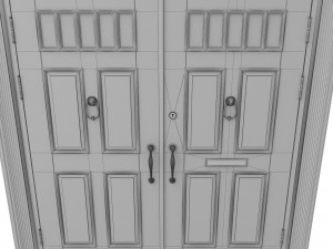 entrance classic door 18 3D Model