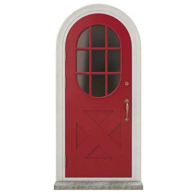 entrance classic door 19 3D Model .c4d .max .obj .3ds .fbx .stl .blend