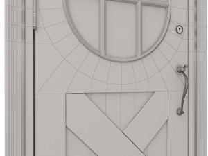 entrance classic door 19 3D Model