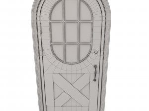 entrance classic door 19 3D Model