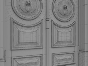 entrance classic door 20 3D Модель