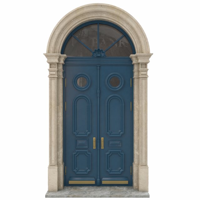 entrance classic door 22 3D 模型 .c4d .max .obj .3ds .fbx .stl .blend