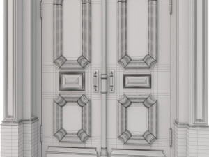 entrance classic door 22 3D 模型