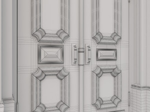 entrance classic door 22 3D 模型