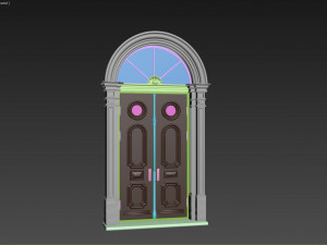 entrance classic door 22 3D 模型