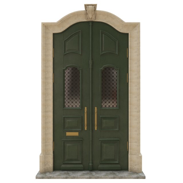 entrance classic door 23 Model 3D .c4d .max .obj .3ds .fbx .stl .blend 