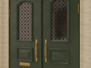 entrance classic door 23 Model 3D