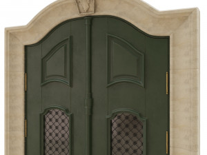 entrance classic door 23 Model 3D