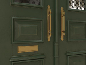 entrance classic door 23 Model 3D