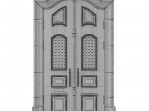 entrance classic door 23 Model 3D
