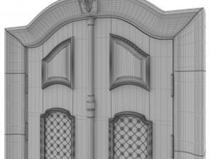 entrance classic door 23 Model 3D