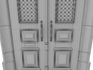entrance classic door 23 Model 3D