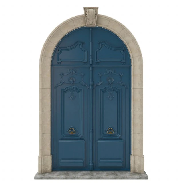 entrance classic door 24 3D Model .c4d .max .obj .3ds .fbx .stl .blend 