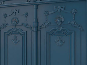 entrance classic door 24 3D Model