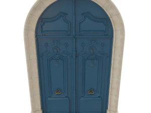entrance classic door 24 3D Model