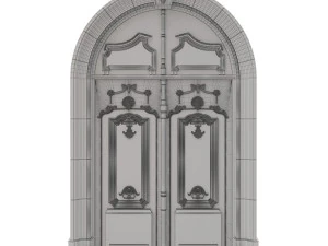 entrance classic door 24 3D Model