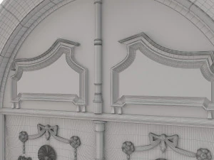 entrance classic door 24 3D Model