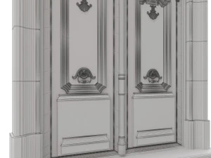 entrance classic door 24 3D Model
