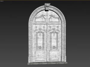 entrance classic door 24 3D Model
