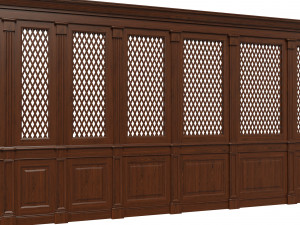 wooden panels with lattice 3D 모델
