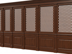 wooden panels with lattice 3D 모델