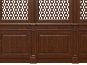 wooden panels with lattice 3D 모델