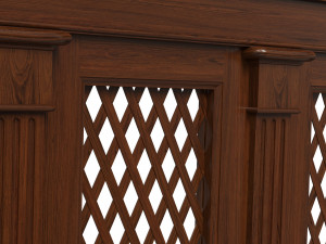 wooden panels with lattice 3D 모델