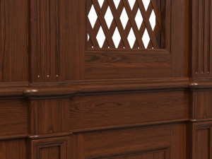 wooden panels with lattice 3D 모델