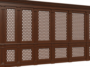 wooden panels with lattice 3D 모델