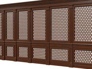 wooden panels with lattice 3D 모델