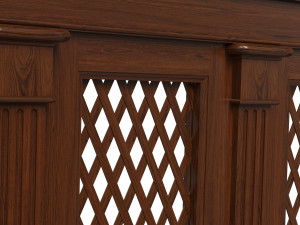 wooden panels with lattice 3D 모델