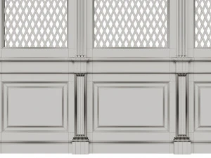 wooden panels with lattice 3D Model