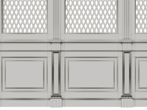 wooden panels with lattice 3D 모델