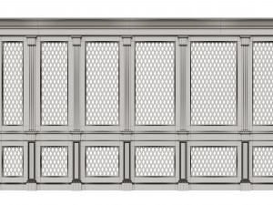 wooden panels with lattice 3D 모델