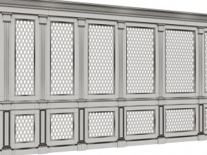 wooden panels with lattice 3D 모델