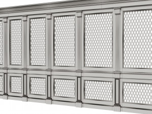 wooden panels with lattice 3D 모델