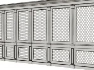 wooden panels with lattice 3D Model