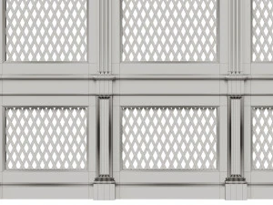wooden panels with lattice 3D Model