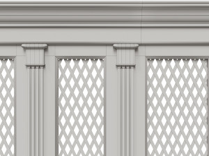 wooden panels with lattice 3D 모델
