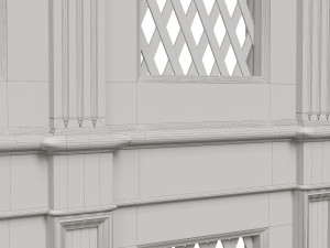 wooden panels with lattice 3D 모델