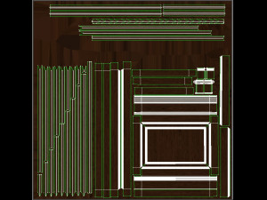wooden panels with lattice 3D 모델